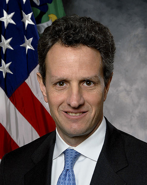 Tim Geithner in a rare photograph which displays proof that he actually ages.
